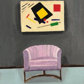 Purple Chair with Supremetist Painting