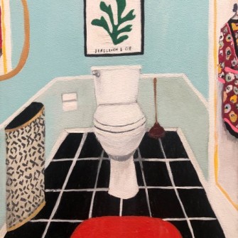 Bathroom-with-Matisse-Show-Poster