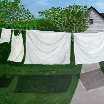 White Laundry on the Line