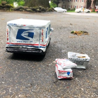 Mail Truck with packages